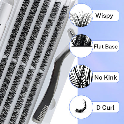 Self-grafting Single Cluster Eyelash Set