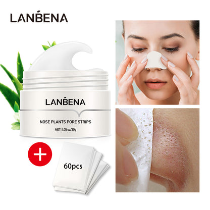 LANBENA Blackhead Nasal Mask with blackhead absorbing paper tear-off type to remove acne and clean nose for men and women