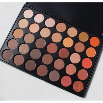 Professional 35 Color Eyeshadow Palette Earth Warm Color Shimmer Matte Eye Shadow Beauty Makeup Set