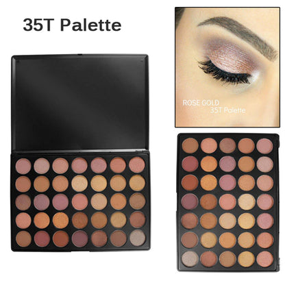 Professional 35 Color Eyeshadow Palette Earth Warm Color Shimmer Matte Eye Shadow Beauty Makeup Set