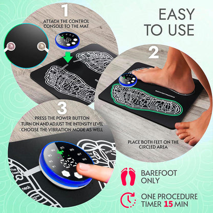 Ems Foot Stimulator Muscle Blood Circulation Feet Leg Relax Pain Relief Usb Foot Massager Mat