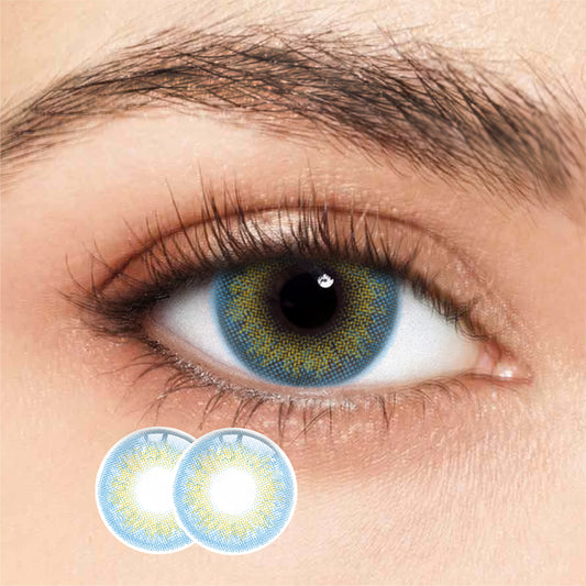 1Pair FDA Certificate Eyes Beautiful Pupil Colorful Girl Cosplay Contact Lenses  PHALAENOPSIS DARK BLUE