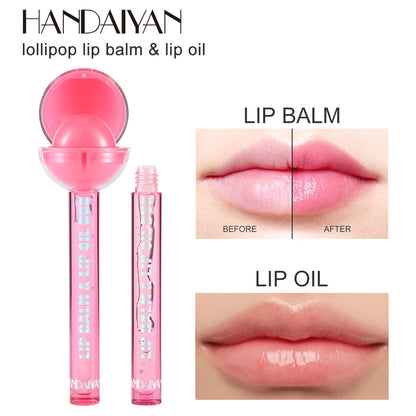 HANDAIYAN  Dual-Use Lollipop Color-Changing Lip Balm Lipstick Moisturizing Lip Oil Lip Gloss