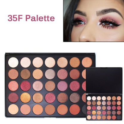 Professional 35 Color Eyeshadow Palette Earth Warm Color Shimmer Matte Eye Shadow Beauty Makeup Set