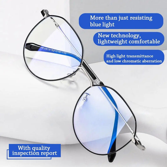 Men Women Durable Eye Protection Anti-Blue Light Glasses Oversized Eyeglasses Computer Goggles Ultra Light Frame