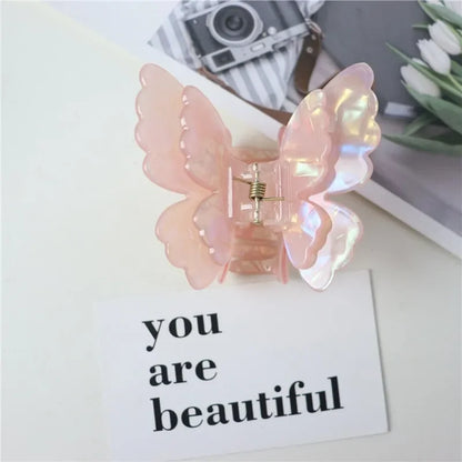 French Retro Butterfly Hair Clips Back Of The Head Hair Claws Sweet Coiled Hairpin Women Lady Girl Headwear Hair Styling Tools